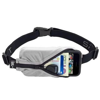 Spibelt Original Pocket Running Belt for Women Men, Phone Holder for Running, Running Fanny Pack, Holder for Phone,running Waist Pack,pouch Expands, Adjustable, Cloudy Grey With Black Zipper